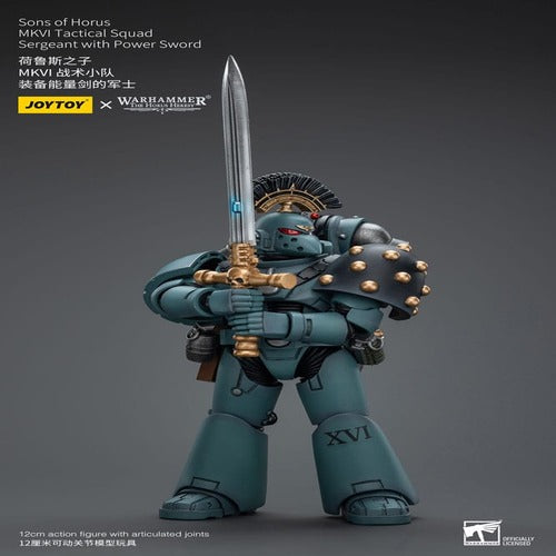 Warhammer The Horus Heresy figurine 1/18 Sons of Horus MKVI Tactical Squad Sergeant with Power Sword 12 cm