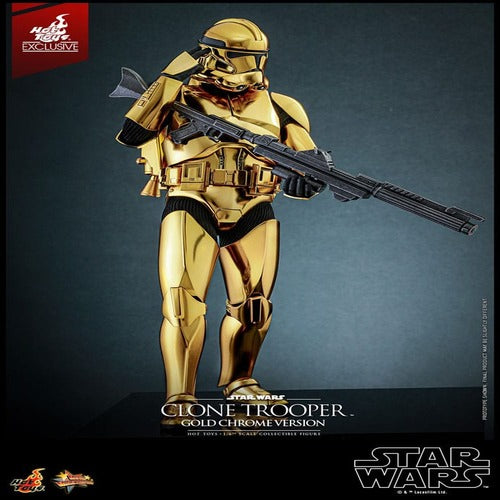 Star Wars figurine 1/6 Clone Trooper (Gold Chrome Version) Exclusive 30 cm