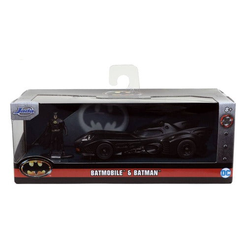 Batman 1989 1/32 Hollywood Rides 1989 Batmobile métal avec figurine