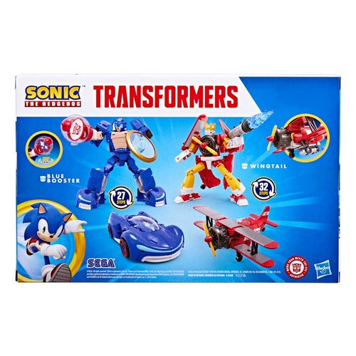 Sonic the Hedgehog x Transformers pack 2 figurines Wingtail & Blue Booster 13 cm