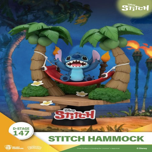 Lilo & Stitch diorama PVC D-Stage Stitch Hammock 13 cm