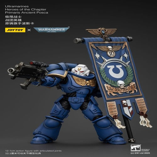 Warhammer 40k figurine 1/18 Ultramarines Heroes of the Chapter Primaris Ancient Posca 20 cm