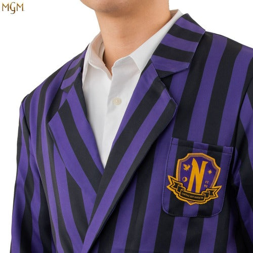 Wednesday veste Nevermore Academy Purple Striped Blazer (L)