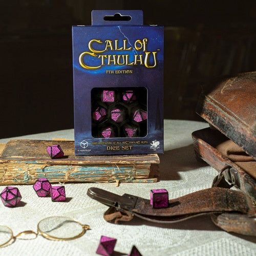 Call of Cthulhu 7ème édition pack dés Black & Magenta (7)