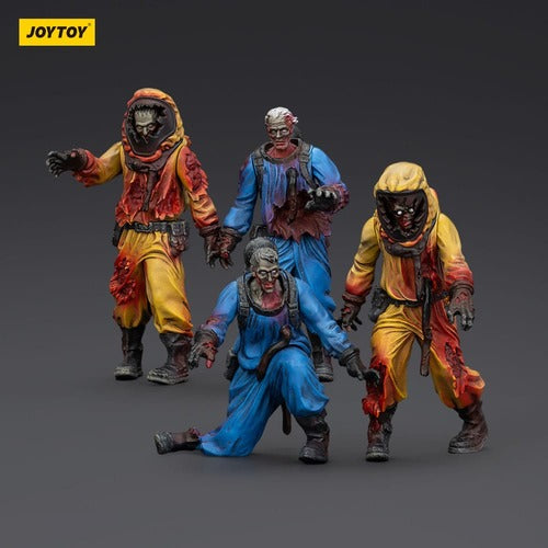 Zombie pack 4 figurines Dark Source Biochemical Lab Team 8 cm
