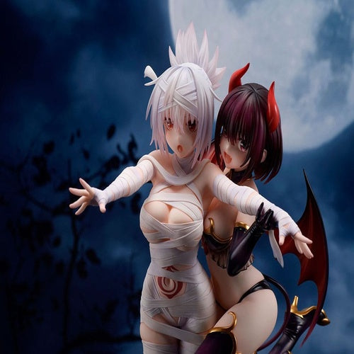 Ayakashi Triangle statuette PVC Matsuri Kazamaki & Suzu Kanade & Shirogane 25 cm