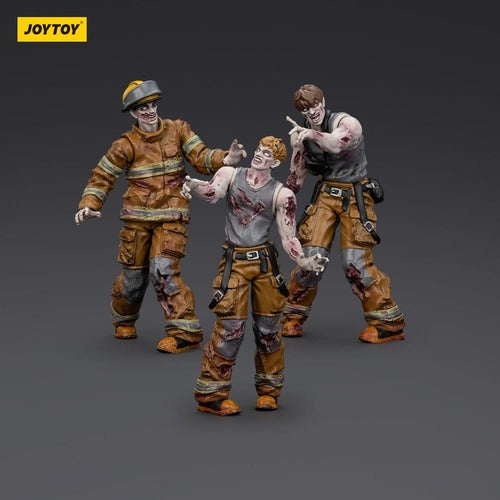 Zombie pack 3 figurines Dark Source Firefighters 8 cm