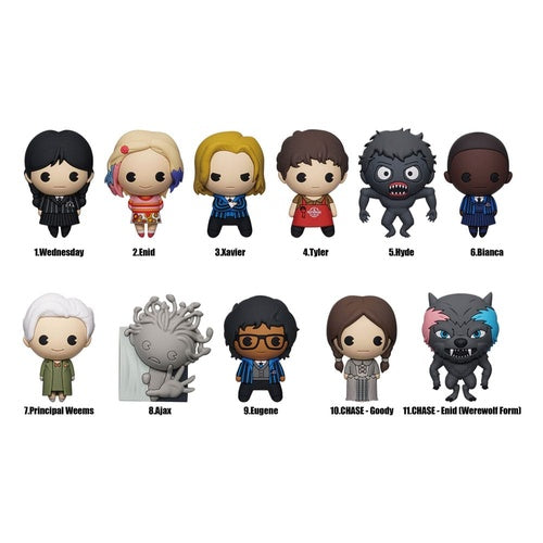 Wednesday 3D PVC-Taschenanhänger Series 1 Display (24)