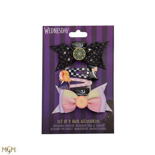 Wednesday pack 4 accessoires pour cheveux