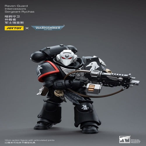 Warhammer 40k figurine 1/18 Raven Guard Intercessors Sergeant Rychas 12 cm