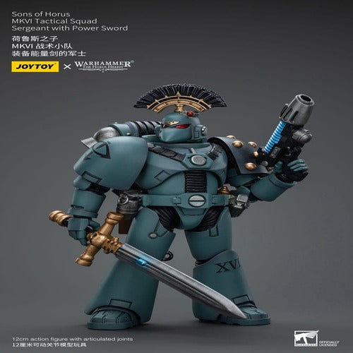Warhammer The Horus Heresy figurine 1/18 Sons of Horus MKVI Tactical Squad Sergeant with Power Sword 12 cm