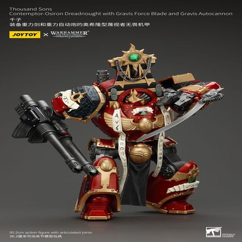 Warhammer The Horus Heresy figurine 1/18 Thousand Sons Contemptor-Osiron Dreadnought with Gravis Force Blade And Gravis Autocannon 30 cm