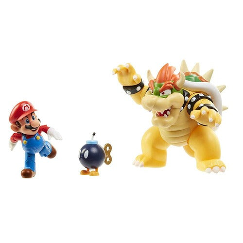World of Nintendo pack 3 figurines Mario vs. Bowser Lava Battle 6-15 cm