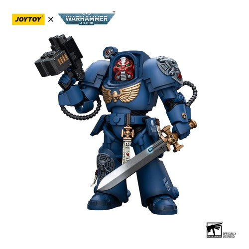 Warhammer 40k figurine 1/18 Ultramarines Terminator Squad Sergeant with Power Sword and Teleport Homer 12 cm