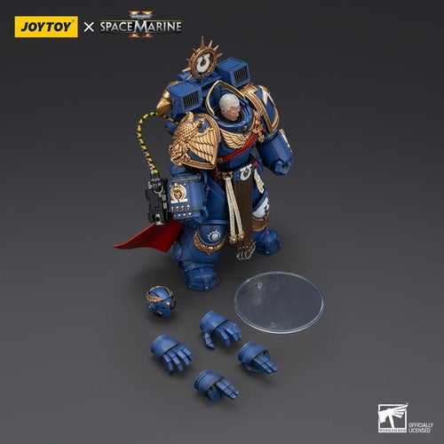 Warhammer 40k figurine Ultramarines Marneus Calgar Chapter Master with MKX Gravis Armour and Gauntlets of Ultramar 20 cm
