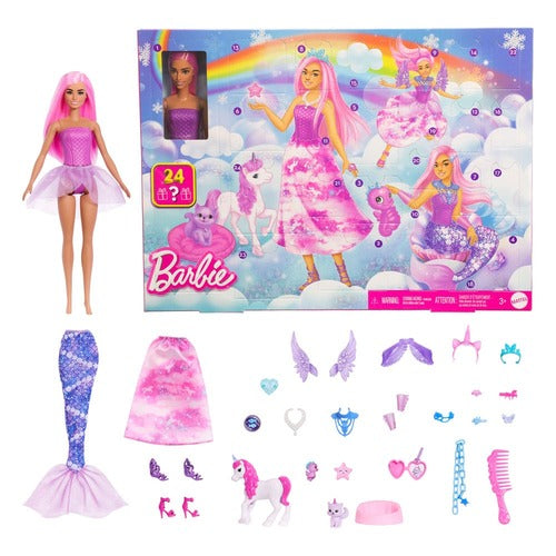 Barbie Adventskalender mit Puppe Fantasy