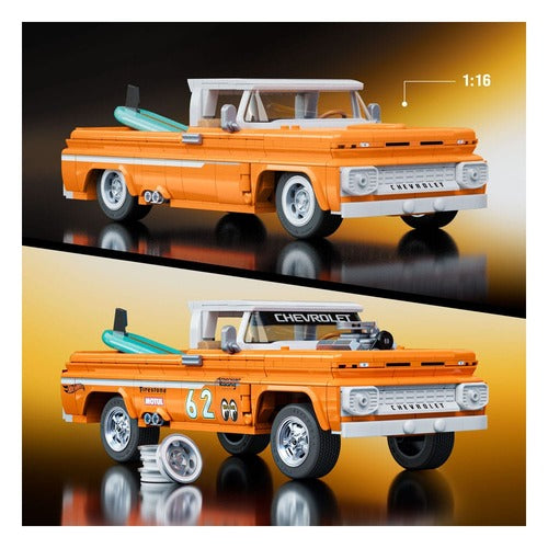 Mattel Brick Shop Hot Wheels Elite Series Bauset 1/16 Custom '62 Chevy Pickup