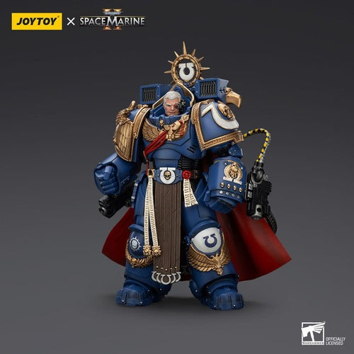 Warhammer 40k figurine Ultramarines Marneus Calgar Chapter Master with MKX Gravis Armour and Gauntlets of Ultramar 20 cm