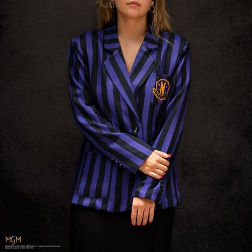 Wednesday veste Nevermore Academy Purple Striped Blazer