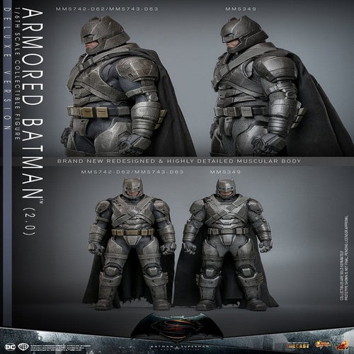 Batman v Superman: Dawn of Justice Movie Masterpiece Actionfigur 1/6 Armored Batman 2.0 (Deluxe Version) 33 cm