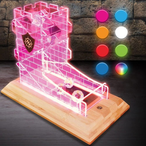 Enhance Tabletop Series LED Würfelturm mit Würfel Set Clear