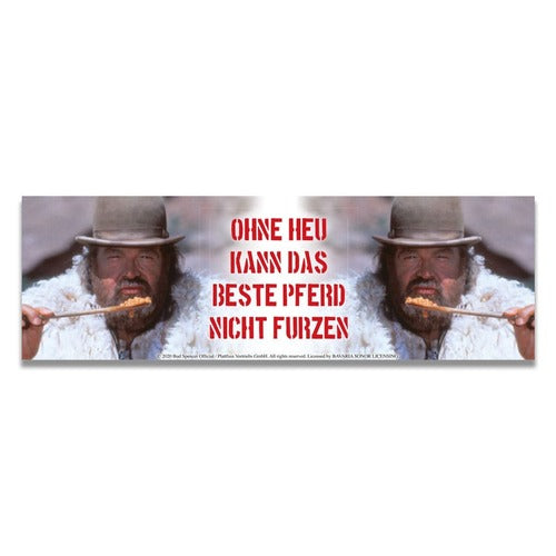 Bud Spencer mug émail Ohne Heu kann das beste Pferd...