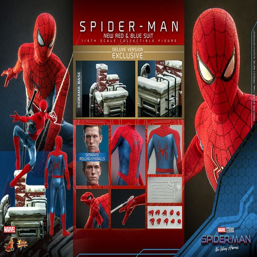 Spider-Man: No Way Home figurine Movie Masterpiece 1/6 Spider-Man (New Red and Blue Suit) (Deluxe Version) 28 cm