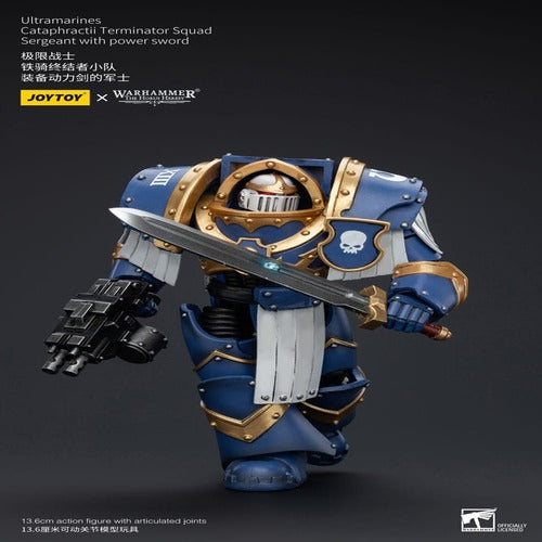 Warhammer The Horus Heresy figurine 1/18 Ultramarines Cataphractii Terminator Squad Sergeant with Power Sword 14 cm