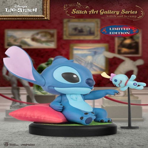 Lilo & Stitch Mini Egg Attack Figur Stitch Art Gallery Series Stitch and Scrum 8 cm