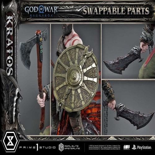 God of War: Ragnarok Real Elite Masterline Series Statue 1/3 Kratos 95 cm