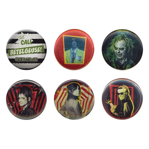 Beetlejuice pack 6 badges