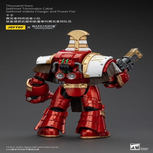 Warhammer The Horus Heresy figurine 1/18 Thousand Sons Sekhmet Terminator Cabal Sekhmet Volkite Charger and Power Fist 14 cm