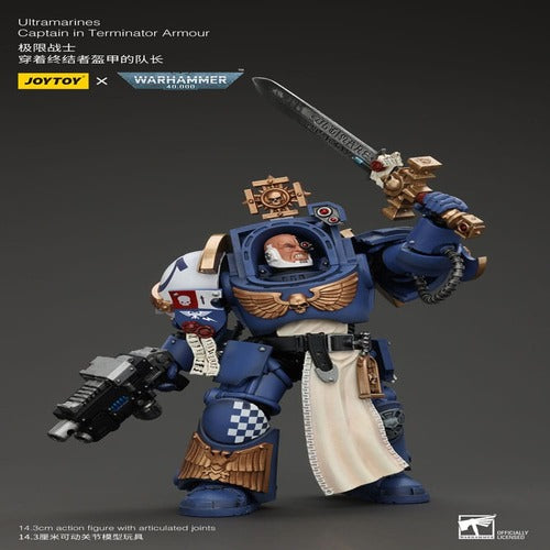 Warhammer 40k figurine 1/18 Ultramarines Captain In Terminator Armour 14 cm