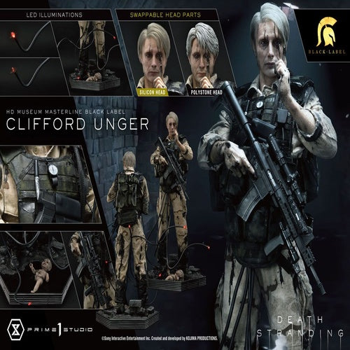 Death Stranding Statue 1/2 Clifford Unger Black Label 103 cm