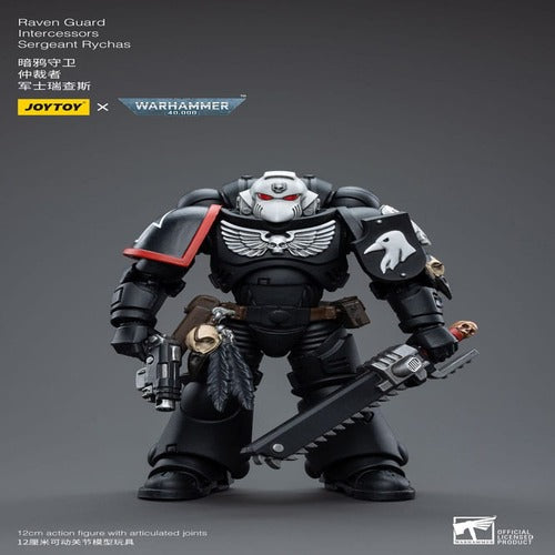 Warhammer 40k figurine 1/18 Raven Guard Intercessors Sergeant Rychas 12 cm