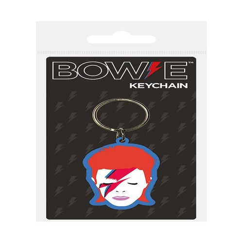David Bowie porte-clés caoutchouc Aladdin Sane 6 cm