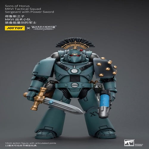 Warhammer The Horus Heresy figurine 1/18 Sons of Horus MKVI Tactical Squad Sergeant with Power Sword 12 cm