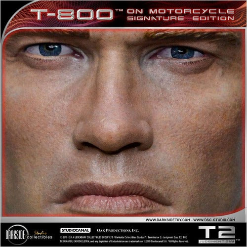 Terminator 2 statuette T-800 On Motorcycle Limited Signature Edition 70 cm