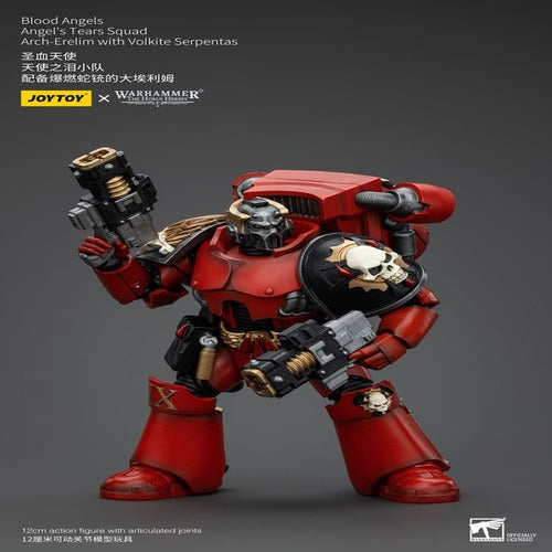 Warhammer The Horus Heresy figurine 1/18 Blood Angels Angel's Tears Squad Arch-Erelim with Volkite Serpentas 12 cm