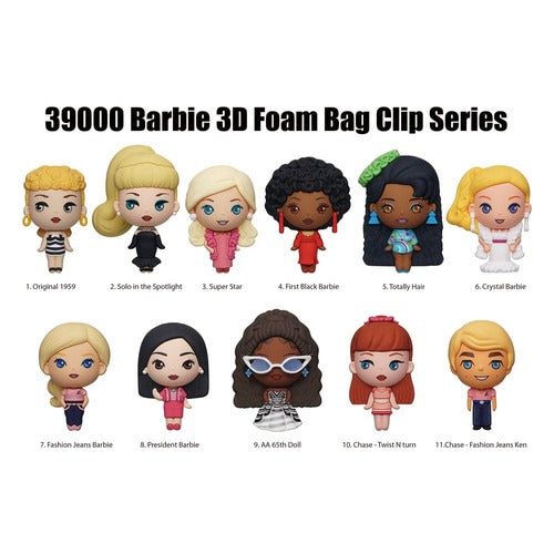Barbie 3D présentoir porte-clés sac à dos Series 1 Display (24)