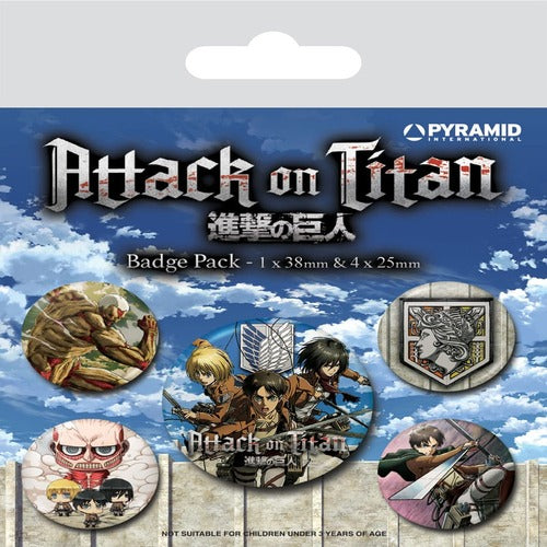 Attack on Titan pack 5 badges Season 3