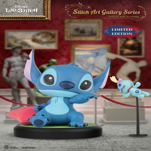 Lilo & Stitch Mini Egg Attack Figur Stitch Art Gallery Series Stitch and Scrum 8 cm