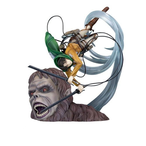 Attack on Titan statuette PVC 1/7 Levi vs Beast Titan Ver. 28 cm