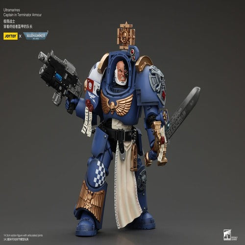 Warhammer 40k figurine 1/18 Ultramarines Captain In Terminator Armour 14 cm