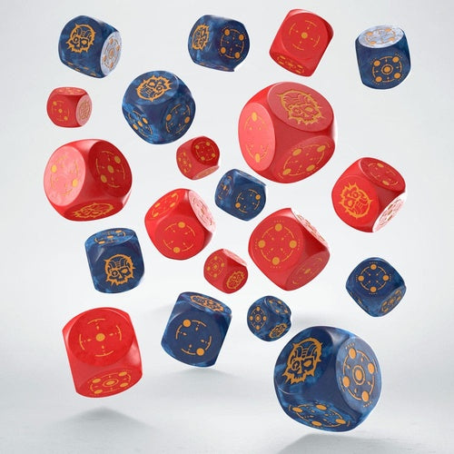 Crosshairs Compact D6 pack dés Cobalt&Red (20)