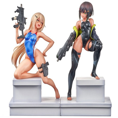 Arms Note statuetten 1/7 Swim Team Bucho-chan and Kohai-chan 22 cm