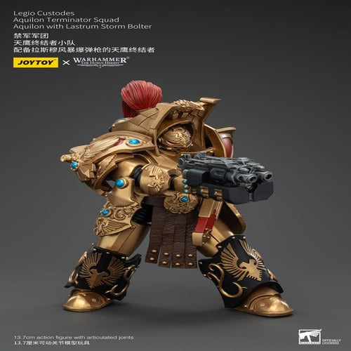 Warhammer The Horus Heresy figurine 1/18 Legio Custodes Aquilon Terminator Squad Aquilon with Lastrum Storm Bolter 14 cm
