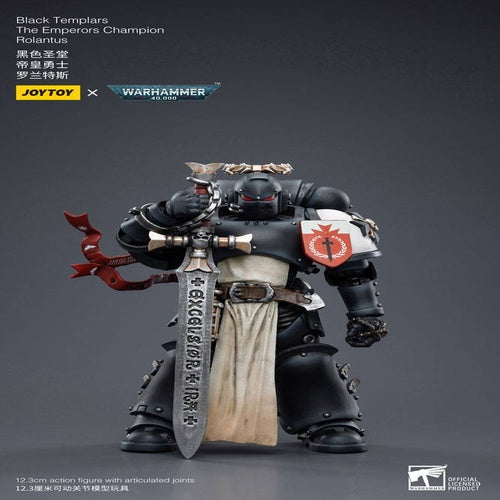 Warhammer 40k Actionfigur 1/18 Black Templars The Emperors Champion Rolantus 12 cm