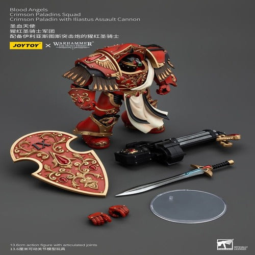 Warhammer The Horus Heresy figurine 1/18 Blood Angels Crimson Paladins Squad Crimson Paladin with Iliastus Assault Cannon 14 cm