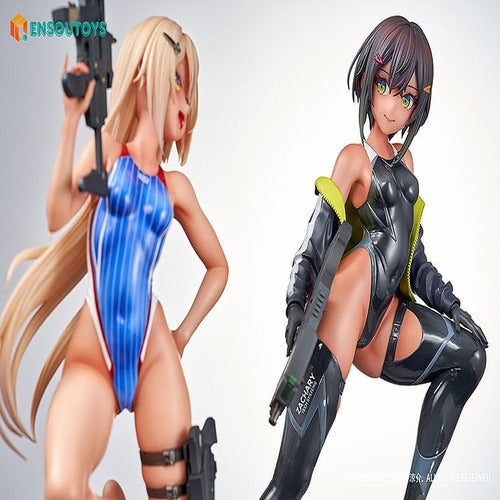 Arms Note statuetten 1/7 Swim Team Bucho-chan and Kohai-chan 22 cm